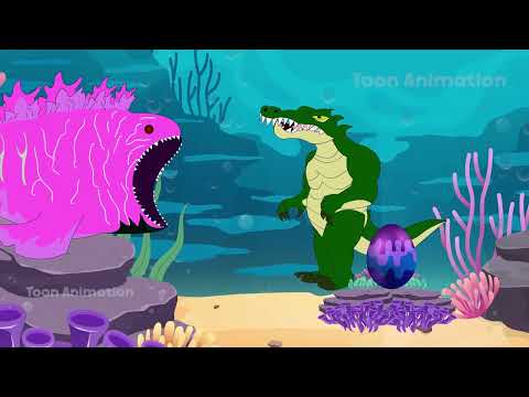 Crocodile vs Bloop Battle : Who Will Win | Godzilla & KONG ANIMATION MOVIES