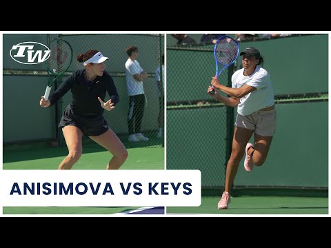 🔥 American Tennis Power Duo 🔥 Madison Keys & Amanda Anisimova PRACTICE in Indian Wells