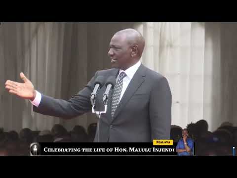 MIMI SI WAZIMU, Angry Ruto lectures Gachagua & other critics at MP Malulu Injendi's burial!!