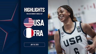 HIGHLIGHTS: USA vs France | 2025 FIBA U19 Women's World Cup | July 18, 2025