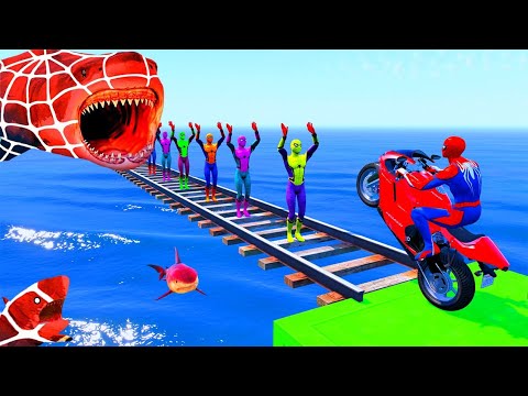 الرجل العنكبوت انقاذ باتمان Spider-Man Rescue batman vs iron man vs venom funny Game GTA 5 superhero