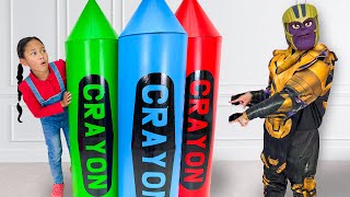 Eric Jannie & Andrea’s Magic Crayon Adventure vs Thanos!