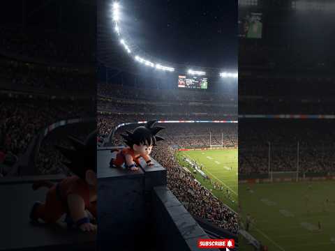 Baby Goku fell into Stadium ⚽ 🏟️ #goku #dragoball