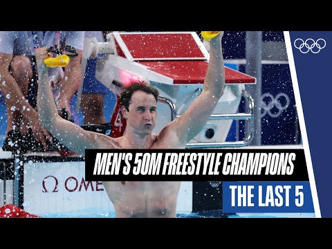 🏊‍♂️ The last five Men's 50m freestyle champions🏆