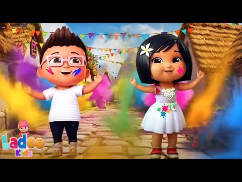 Rangbirangi Holi Aayi Song, रंगबिरंगी होली आई, Festival Rhyme in Hindi and Children Song