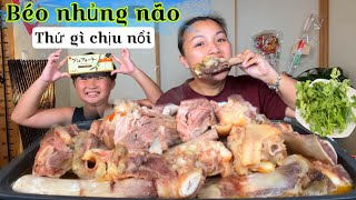 Ngon đỉnh chớp chảo Sụn sườn xí quách tuỷ bò béo ngậy nấu nắm ruốc Satế & Bí Mật từ Vườn Rau 