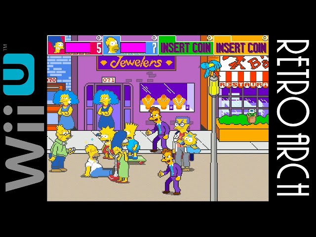 Simpsons Arcade Netplay On Wii U RetroArch - 2-Player Online Playthrough