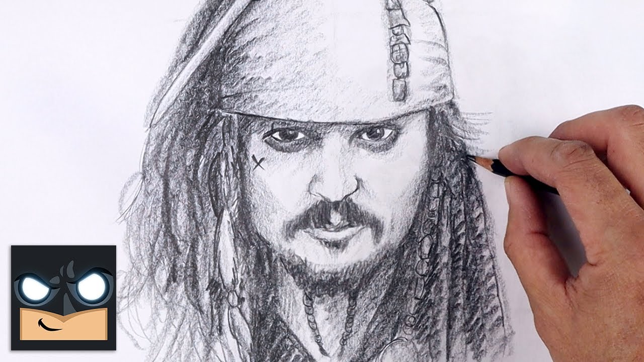 How To Draw Jack Sparrow - Pirates of the Caribbean Sketch