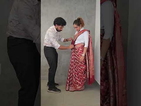 one minute saree draping #drapingsaree