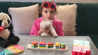 نورا هتعلم اصحابها الاشكال الهندسية بالالوان❤️😻👩🥰#مريومة #نورا