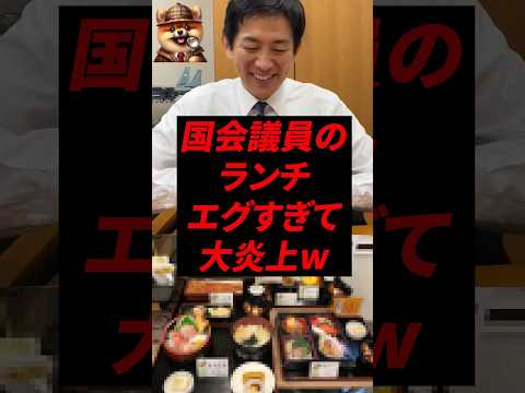 ㊗️100万再生！国会議員のランチ、エグすぎて大炎上w