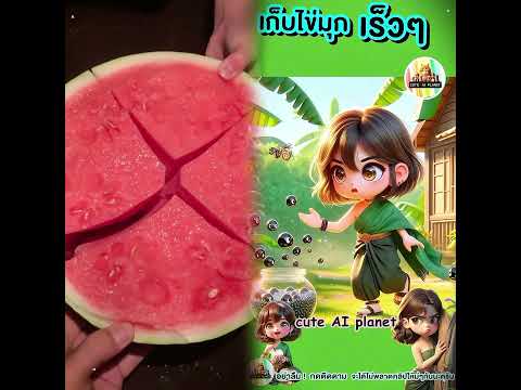 กระโดดดึ๋งๆๆ! เมื่อ ผีตานี ทำ ชานมไข่มุก กินเอง | cuteAIplanet#การ์ตูน#คลิปตลก#cartoon#shorts