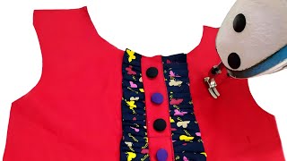 Trick sewing for the front hem of the dress