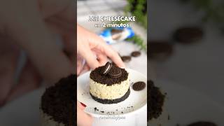 Mini CHEESECAKE de OREO en MICROONDAS 💙 #postresfaciles #receta #oreo