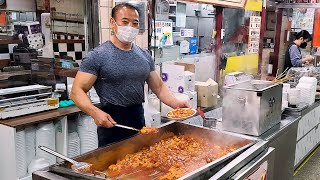 줄 서서 먹는 최고의 떡볶이, 튀김, 초대형 철판 떡볶이, 대왕 천원 떡볶이, 즉석 가래떡 떡볶이, the Best Tteokbokki, $1 Spicy Rice Cake