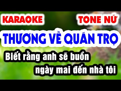 Karaoke THƯƠNG VỀ QUÁN TRỌ Tone Nam – Rumba Hi-end | Nhạc Sống Organ 9669