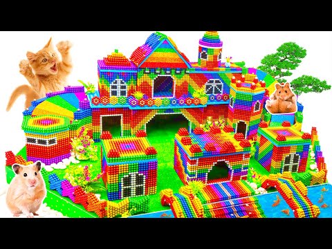 How To Build The BEST Rainbow Miniature Castle Has Amazing Tortoise Pond For Hamster