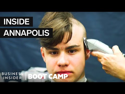 YouTube video thumbnail: What New Navy Recruits Go Through On Their First Day At Annapolis