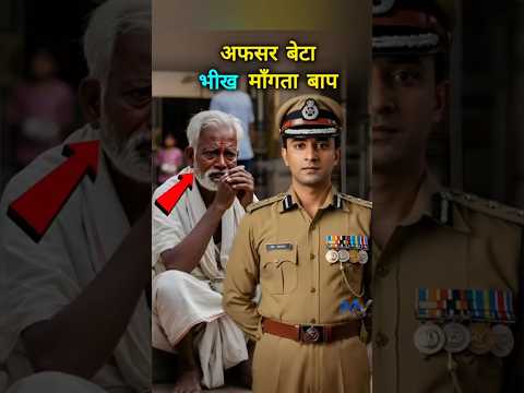 अफसर बेटा, और भिखारी बाप  😱 #ips #police #shorts  #motivationalstory