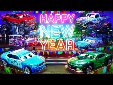 Ultimate Hero Cars New Year Party! 🚗🎉 Monster Trucks, Firetrucks, Police Cars & More!