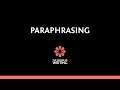 Paraphrasing and Citation Practices
