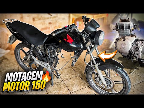 MONTAGEM COMPLETA MOTOR DA CG 150 MIX PRETA