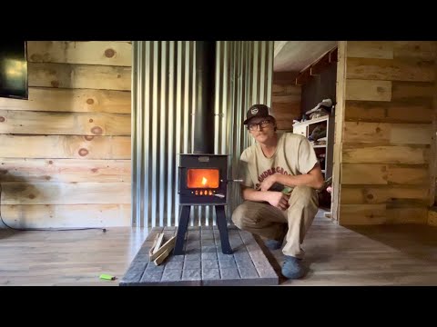 Installing A Wood Stove In Our Cabin In Northern Minnesota: First Fire