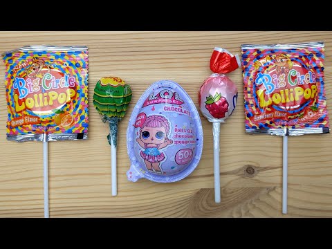 Candy Lollipops and Sweets. Yummy Rainbow Lollipops ASMR