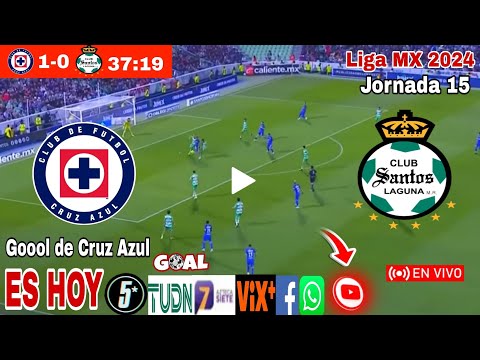 Cruz Azul vs. Santos en vivo, donde ver, a que hora juega Cruz Azul vs. Santos Liga MX 2024