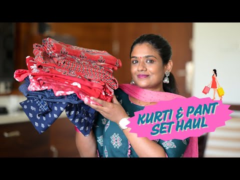 Kurti & Pant Set Haul - Amazon/ Flipkart | Online Shopping Haul | Kurti Pant Set Under 500/-