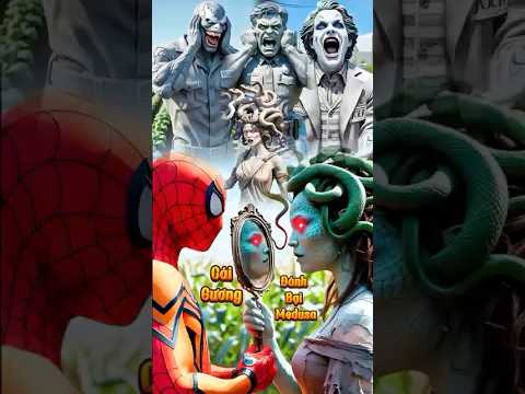 Spider-Man đối đầu Medusa bằng cách không ngờ! #spiderman #joker #medusa #hulk #shorts #dc #marvel