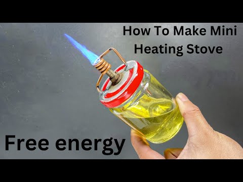 NEW idea How to make a mini heating stove  Free energy to heat your home