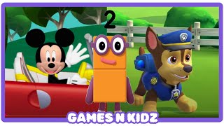 Mickey Mouse, Number Blocks, Paw Patrol Compilation With Number, Letters & Shapes Games For Kids
