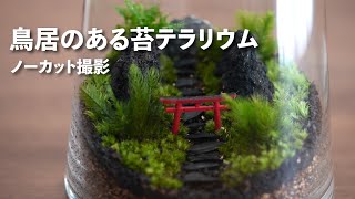 鳥居のある苔テラリウムをつくる【ノーカット作製動画】