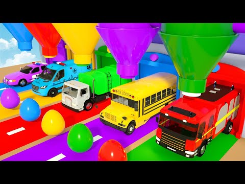 Itsy Bitsy Spider, Hickory Dickory Dock - Color Eggs, Surprise Eggs & Dump Truck | Nursery Rhymes