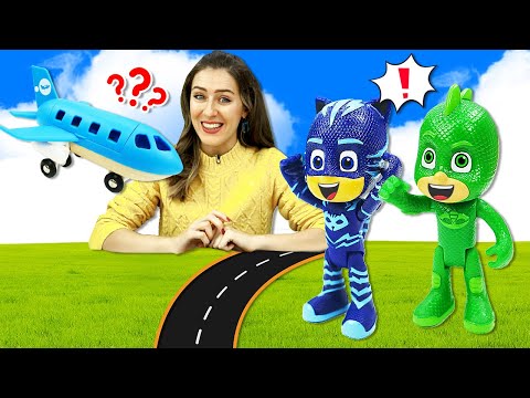 🚧🛫 ¡Problemas en la pista de aterrizaje de Los Héroes en Pijamas! Juguetes de los PJ Masks