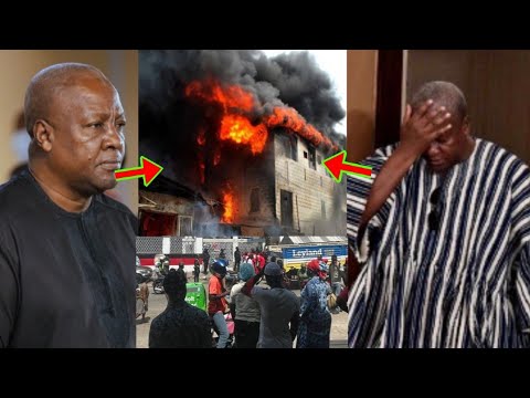 Breaking News: Mahama Office Is On Fire, Angry Youth Deliberately Set Fire In It, Pray For Mahama