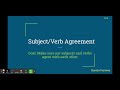 Mastering Subject Verb Agreement