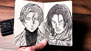 [ASMR] Drawing DR. TENMA 🥶🥼 (Real Time)  - Monster