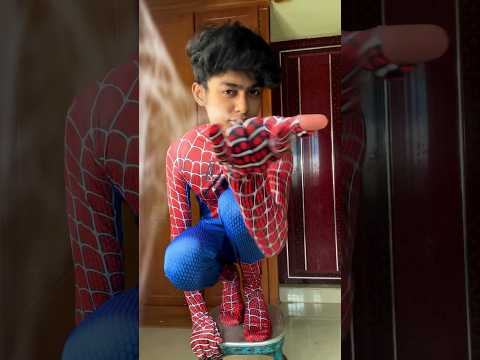Trying SPIDERMAN outfit for the First time🫠❤️ #sachinjas #spiderman