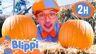 Blippi's Spooky Halloween Rides! 🎃🎢 | Kids Amusement Park | Fun Kids Videos + Learning!