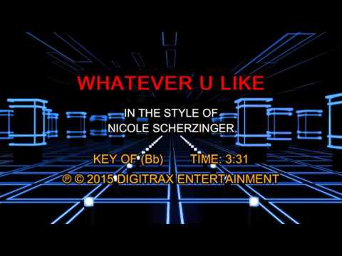 Nicole Scherzinger – Whatever U Like (Backing Track)