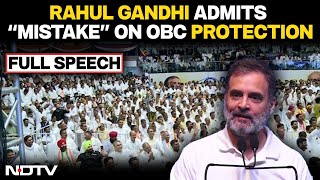 Rahul Gandhi Admits Past Oversight On OBCs, Vows To Rectify Mistake With Caste Census Push