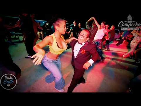 Mexicano Sorprende Cubana Bailando Salsa - El Sonerito Joel Hernandez | Campeche