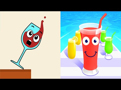 Spill It! VS Juice Run - All Levels Gameplay Android iOS Ep 1