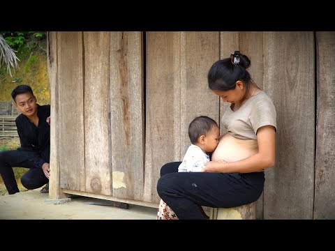 TIMELAPS: Pregnant girl living alone in the mountains, life of a single mother