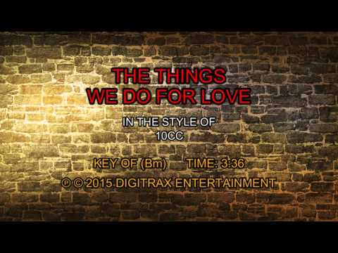 10cc – The Things We Do For Love (Backing Track)