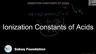 Ionization Constants of Acids
