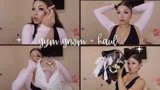 get ready with me for the gym || gym clothing haul