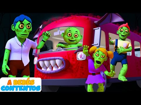 A Bebés Contentos | 5 zombies viajaban en un autobús | Canciones Infantiles